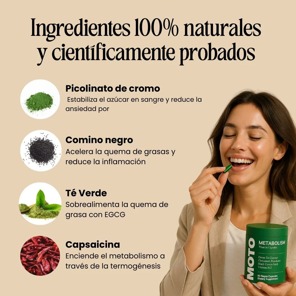 MOTO Metabolismo – Acelera la Pérdida de Peso y baja la grasa en 30 días