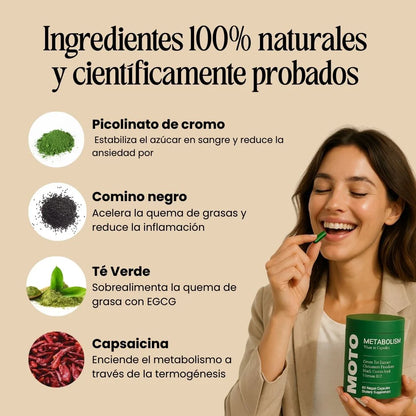 MOTO Metabolismo – Acelera la Pérdida de Peso y baja la grasa en 30 días